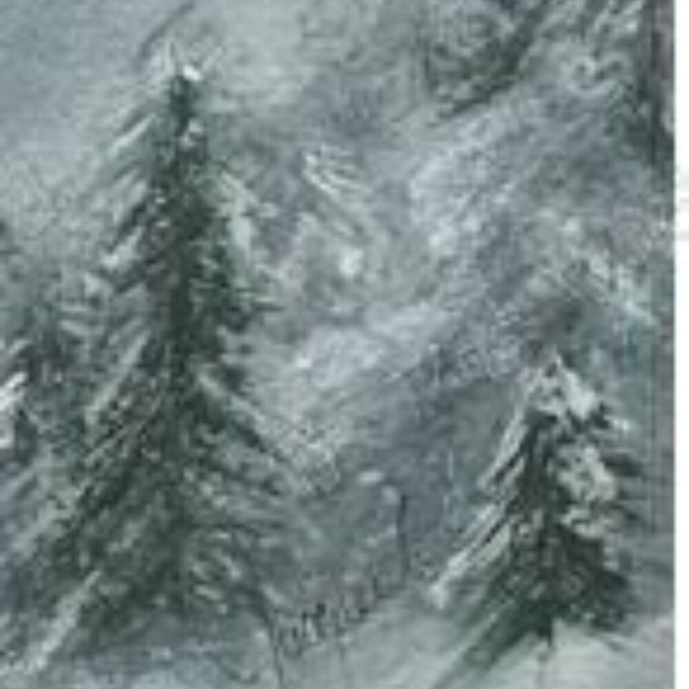 8x10 Fine Art Print, Witch Ghost on a Broomstick Over a Haunted Forest Painting, - Picture 2 of 7
